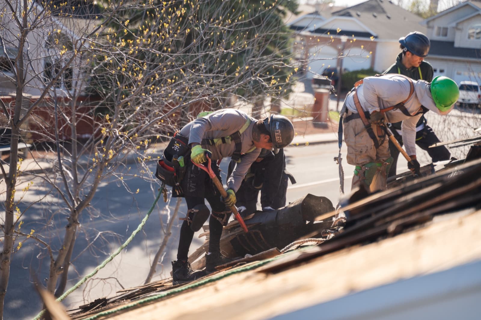 Optimum Roofing crew on the job in Regina