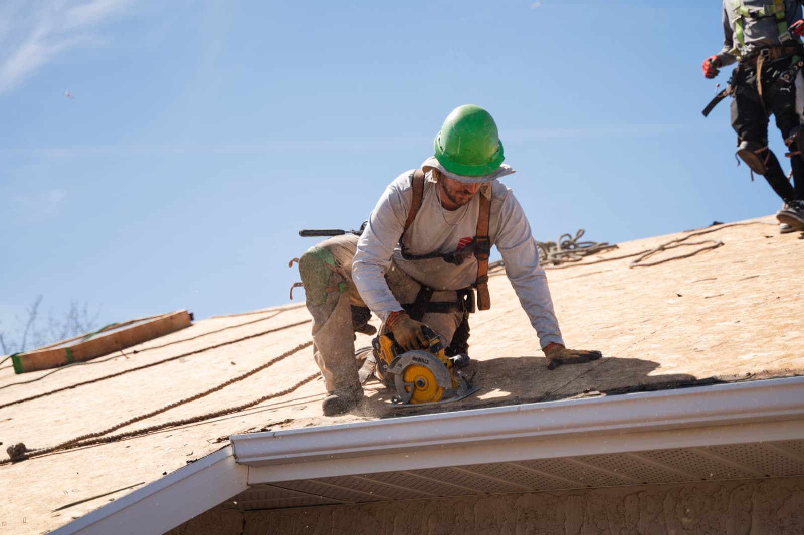 Optimum Roofing crew on the job in Regina